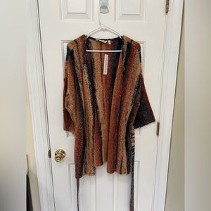 Soft Surroundings Multicolored Tie Cardigan